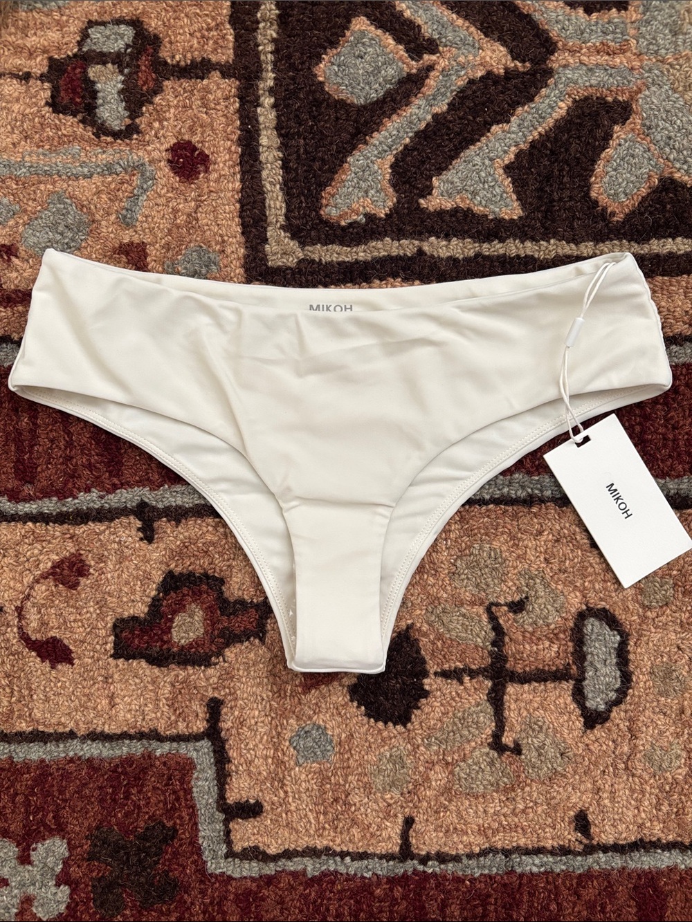 Mikoh Cream Low-Rise Bikini Bottom
